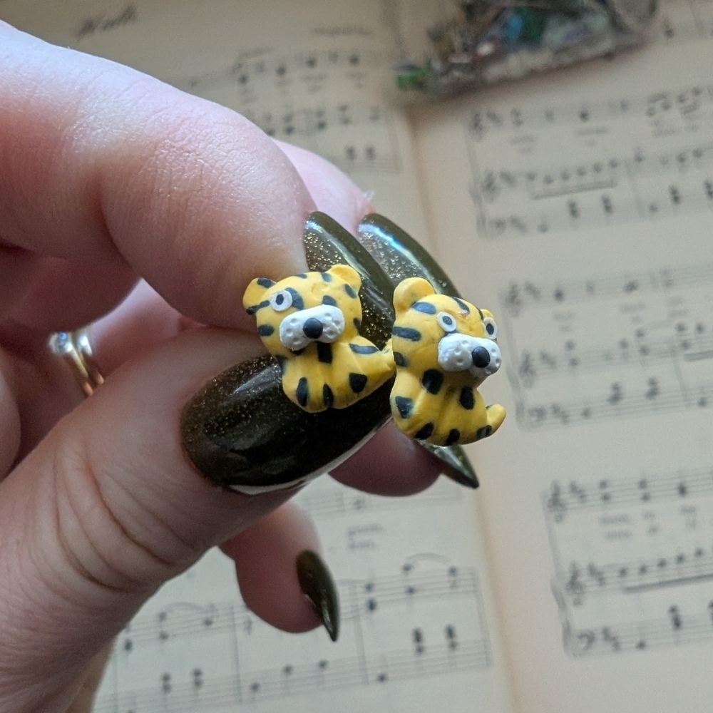 Cute Tiger Stud Earrings